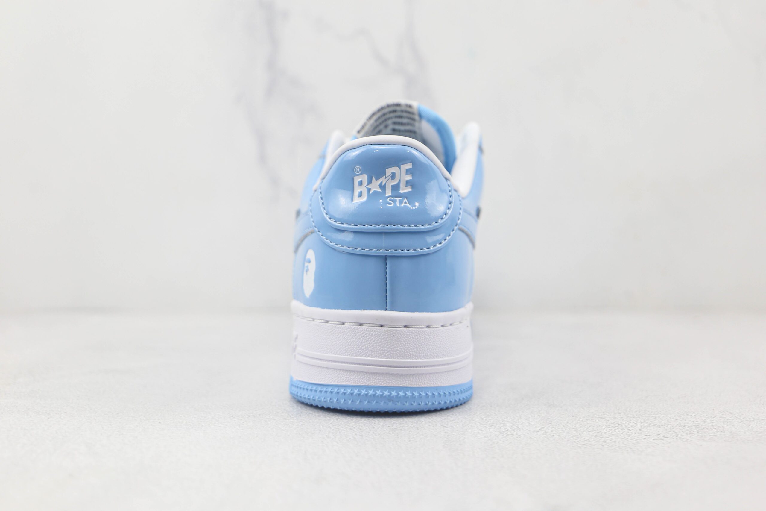 Bape Sta Patent Leather Blue White - Imagem 4