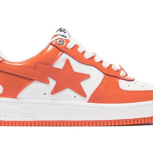 Bape Sta Patent Leather Orange White