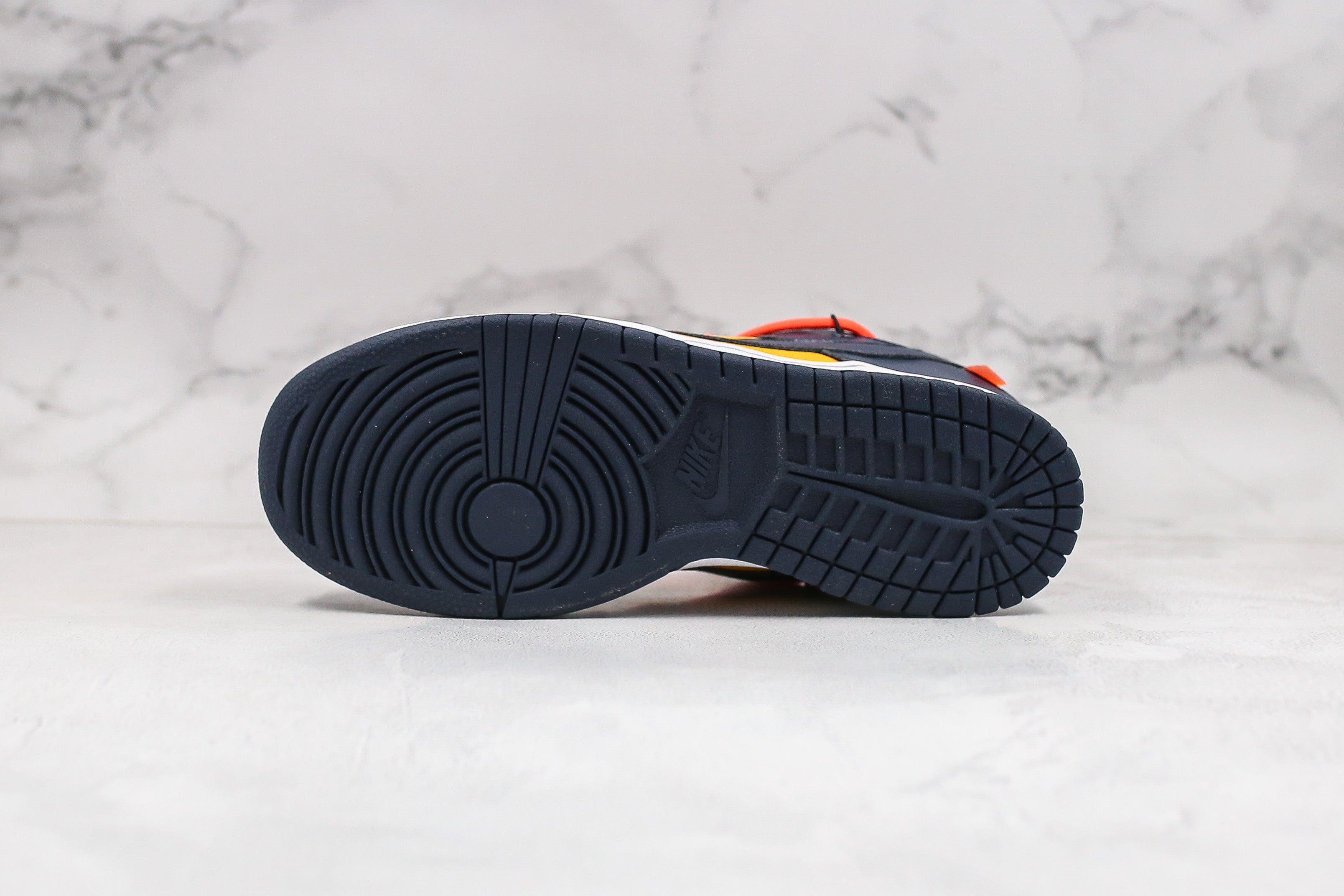 Nike Dunk Low Off White University Gold Mindnight Navy - Imagem 6