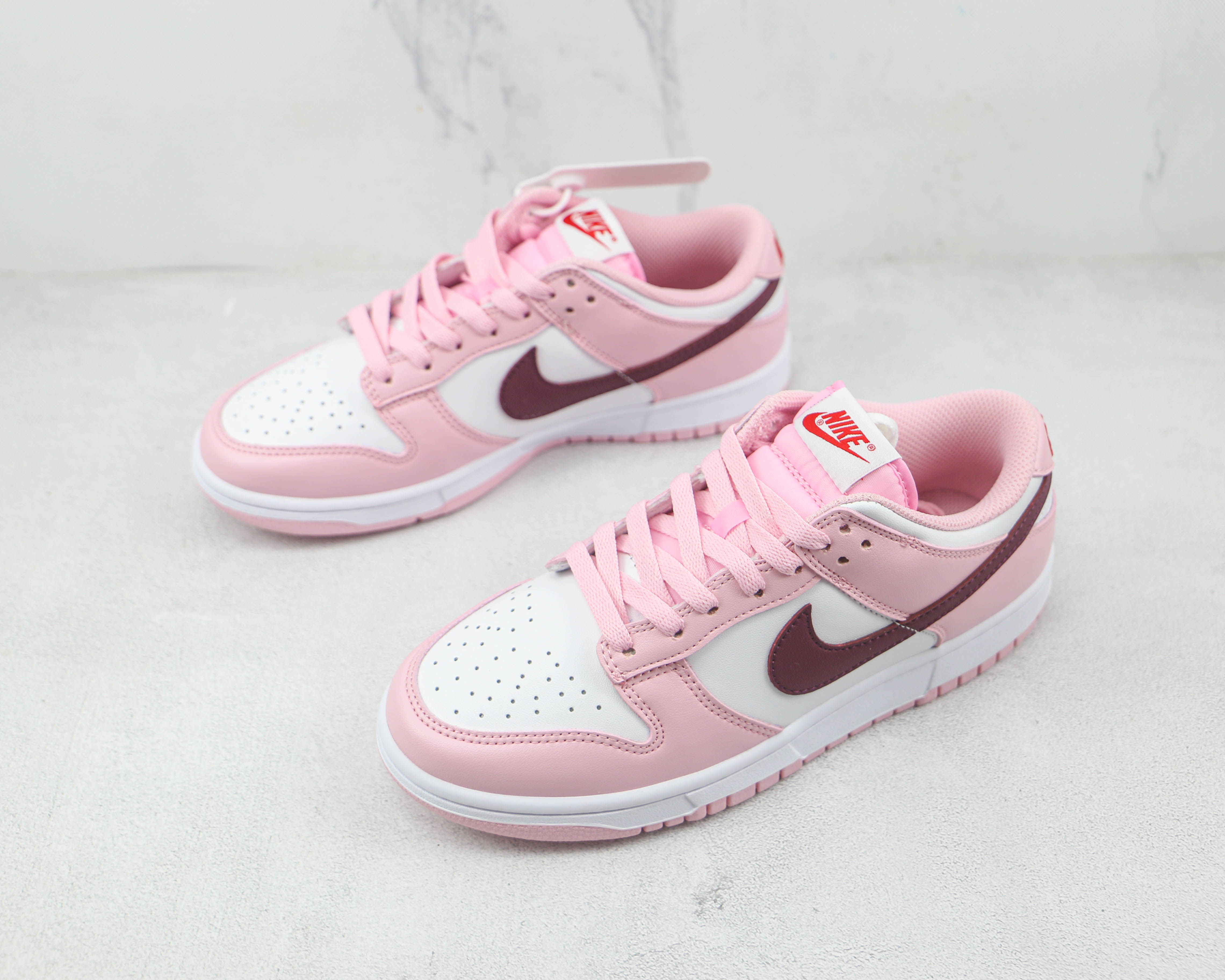 Nike Dunk Low Pink Red White - Imagem 6
