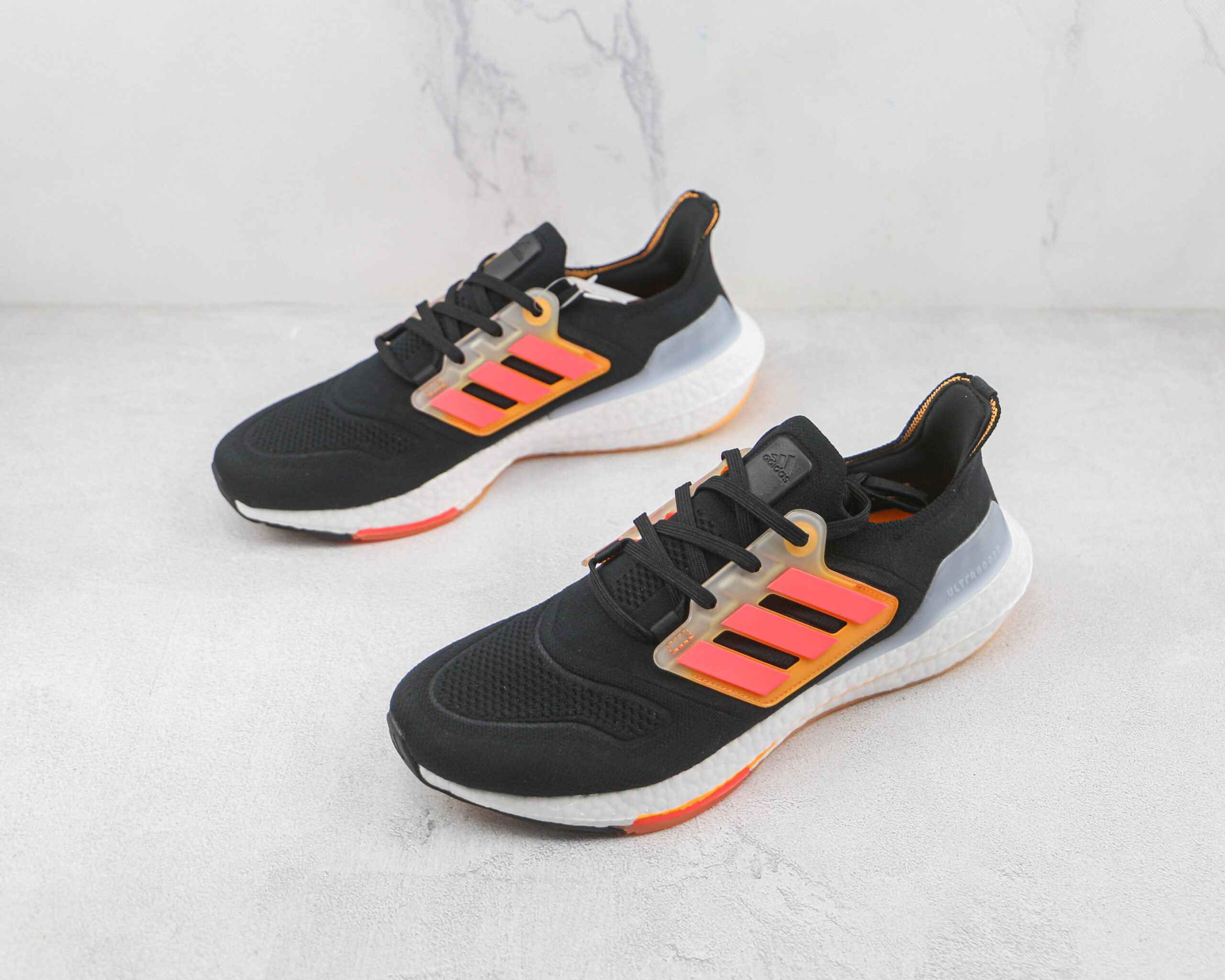Adidas Ultraboost 22 Black Turbo Flash Orange - Imagem 6