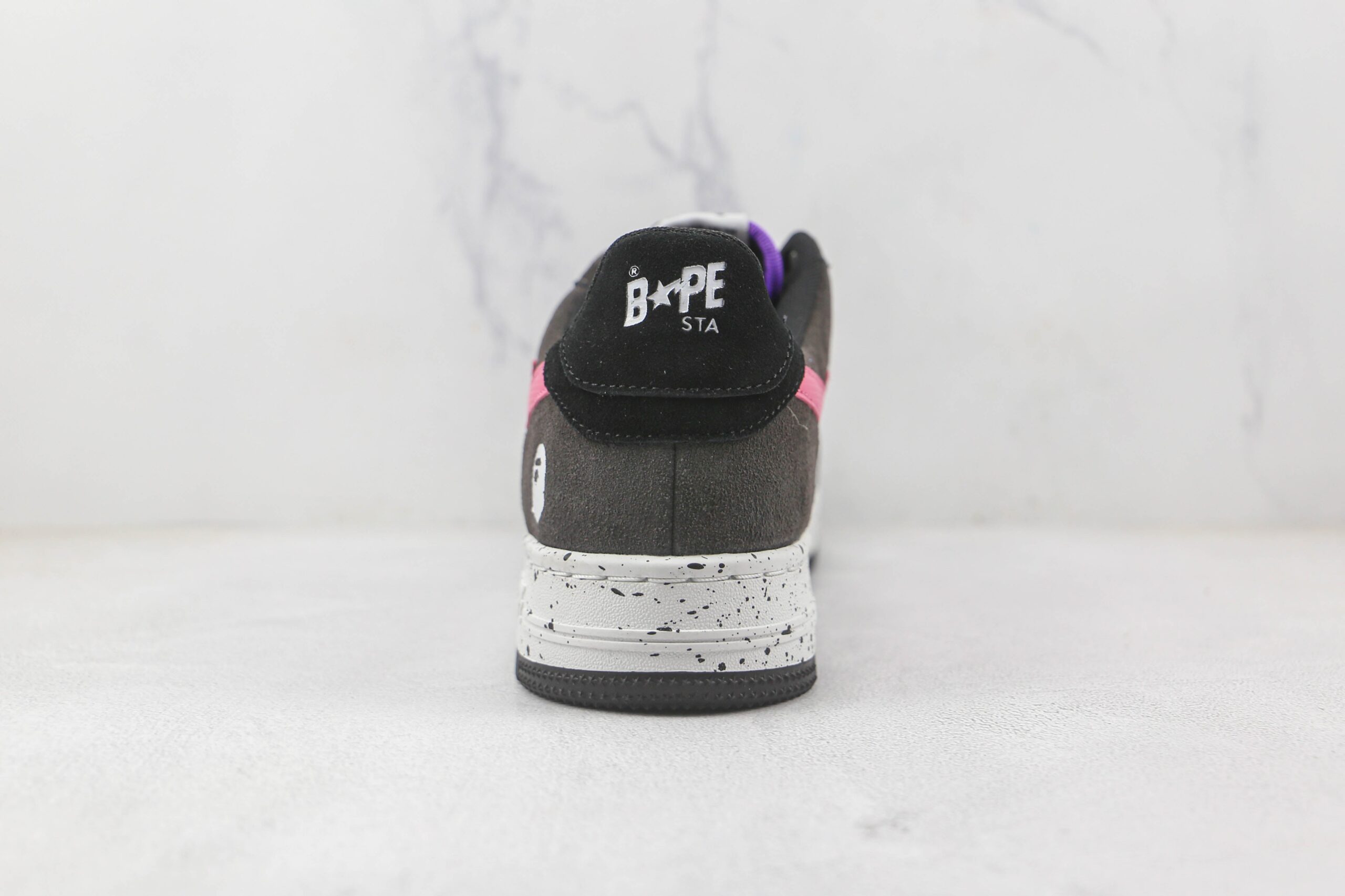 Bape Sta Black Grey Pink Suede - Imagem 4