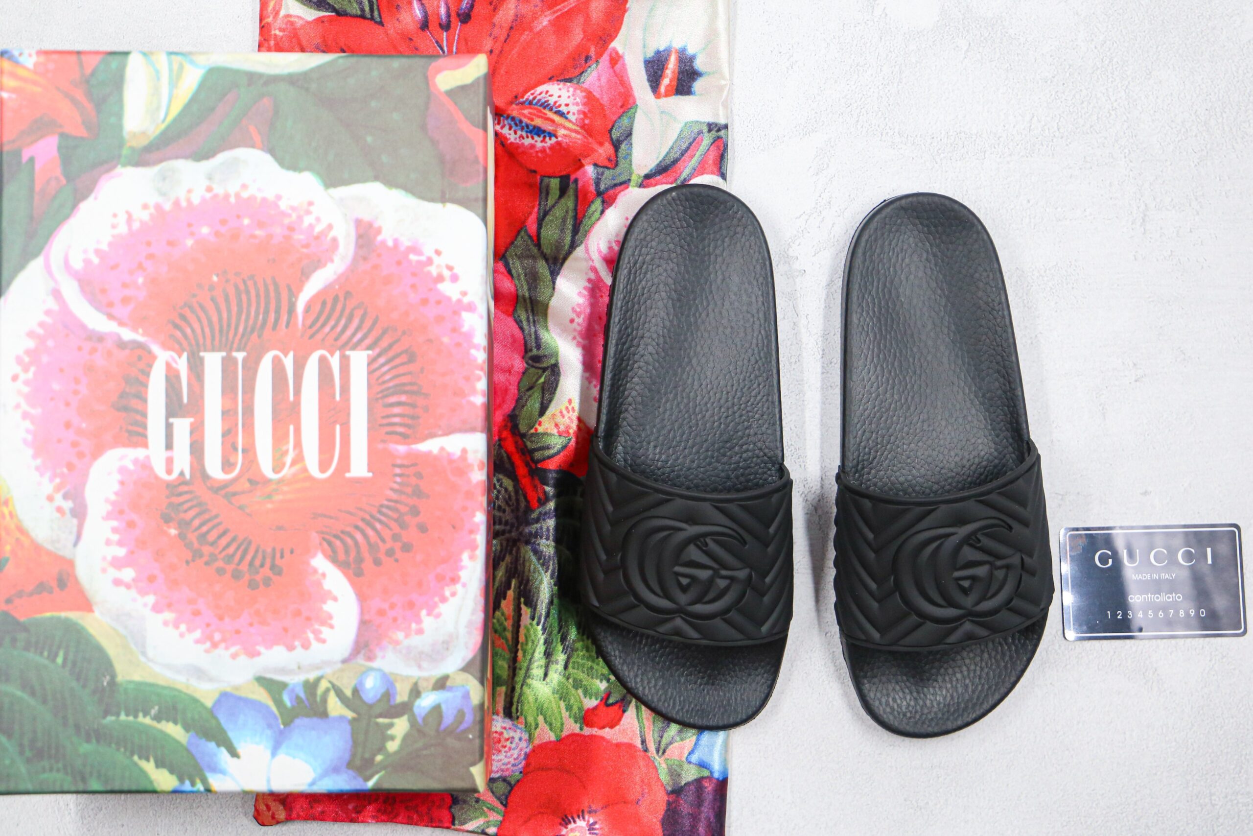 Gucci Matelasse Slide Black - Imagem 4