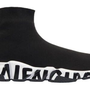 Balenciaga Speed Graffiti Trainer Black White