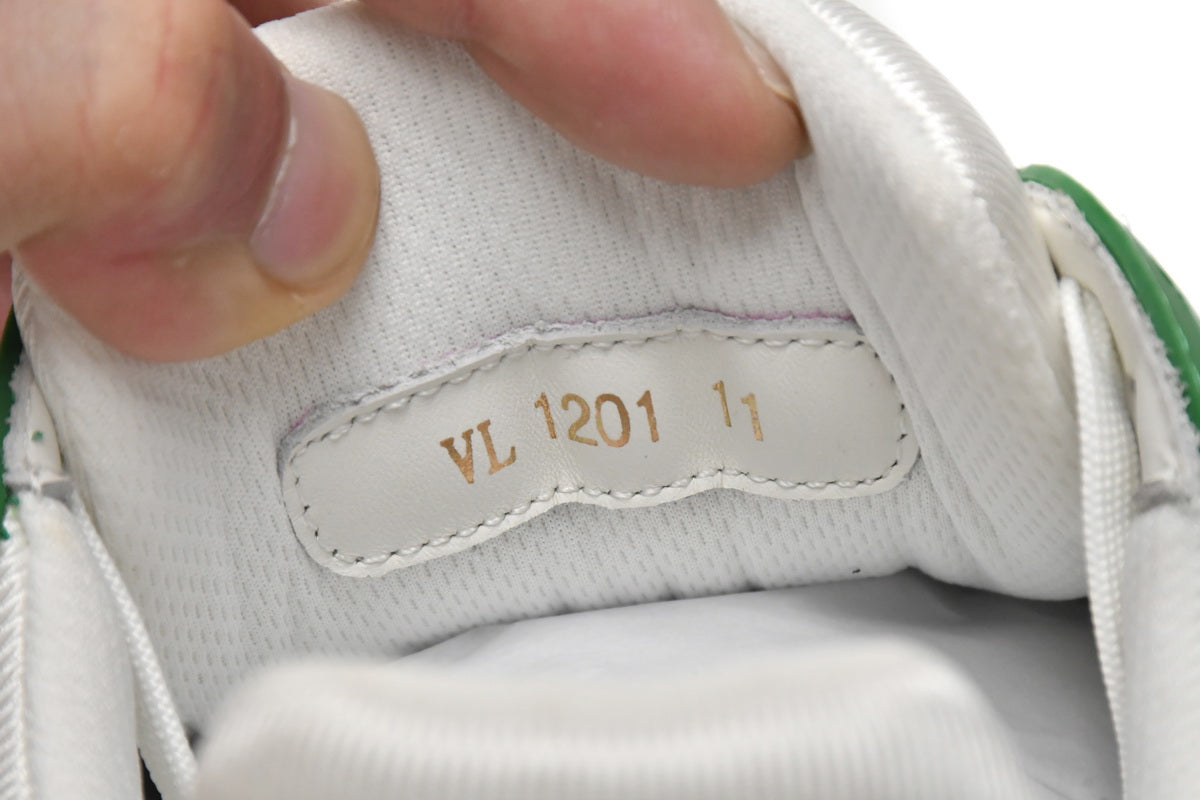 Louis Vuitton Trainer Green Monogram Denim White - Imagem 5