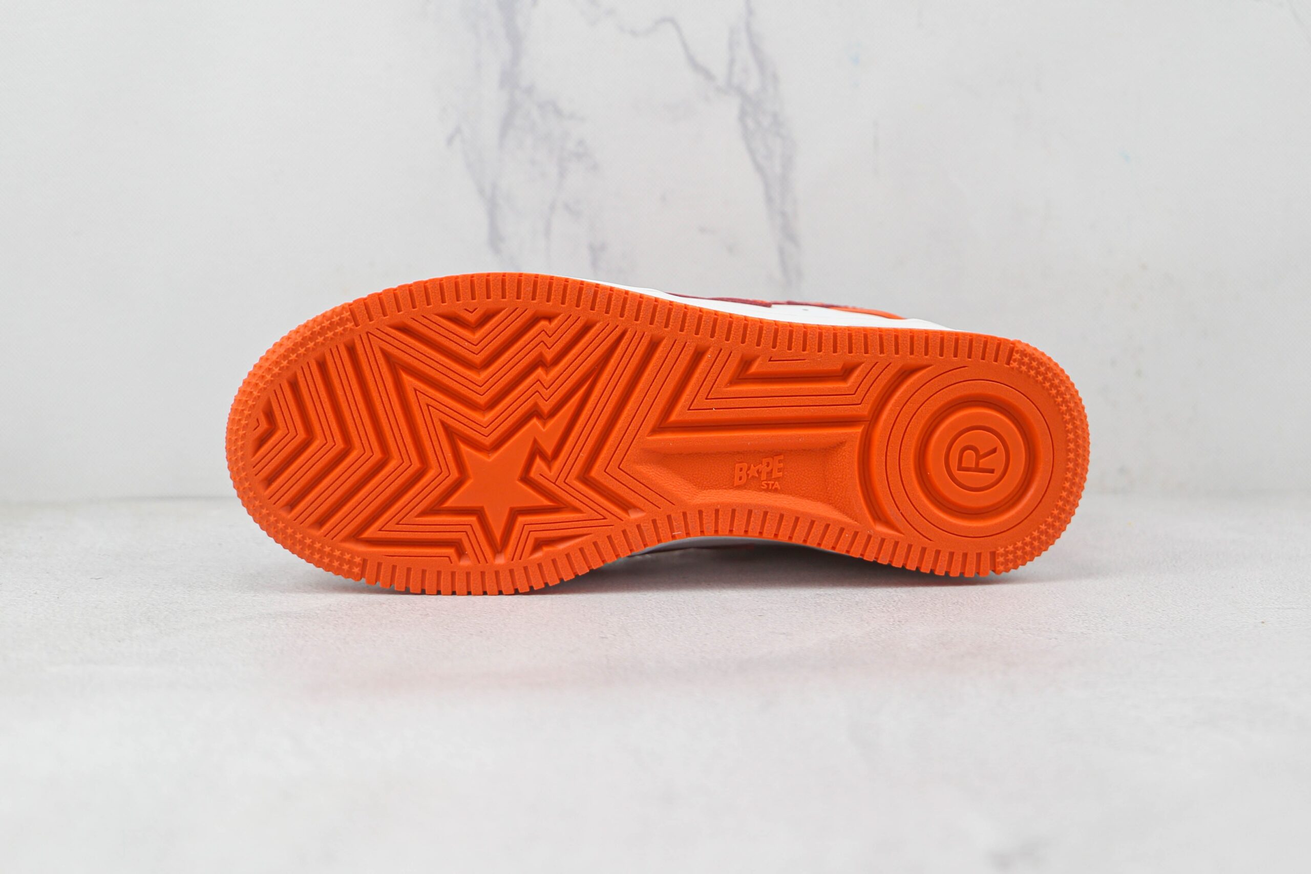 Bape Sta Patent Leather Orange White - Imagem 5