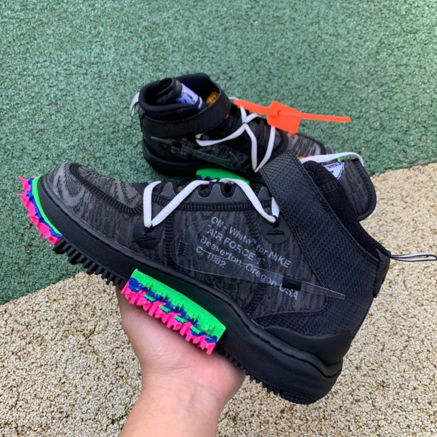 Nike Air force 1 Mid Off White Black - Imagem 4