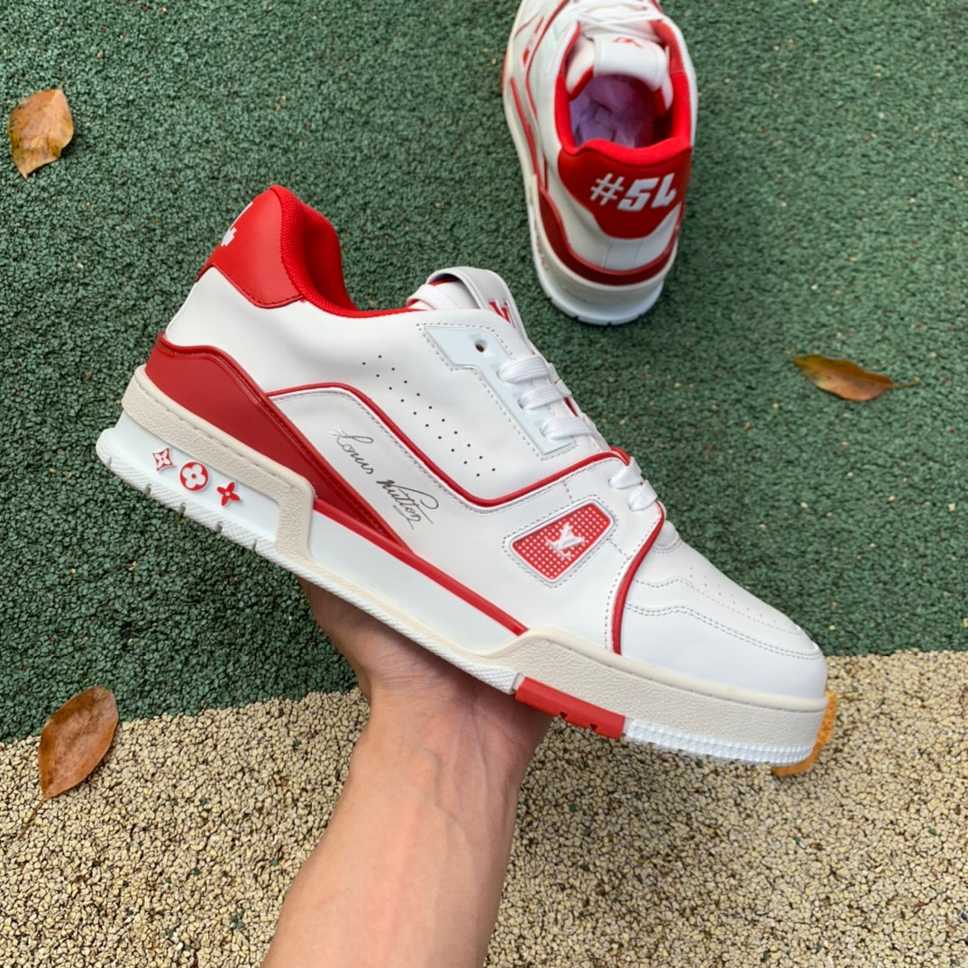 Louis Vuitton Trainer Bordeaux White Red - Imagem 2