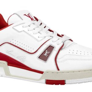 Louis Vuitton Trainer Bordeaux White Red