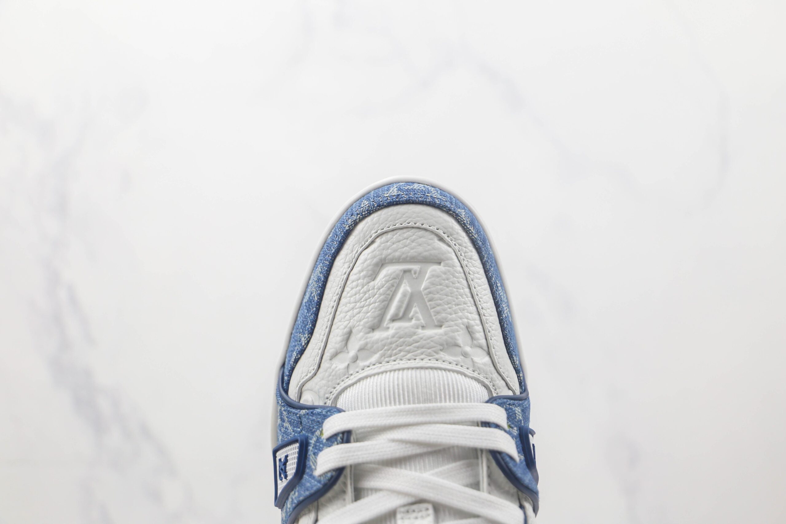 Louis Vuitton LV Trainer Monogram Denim White Blue - Imagem 6
