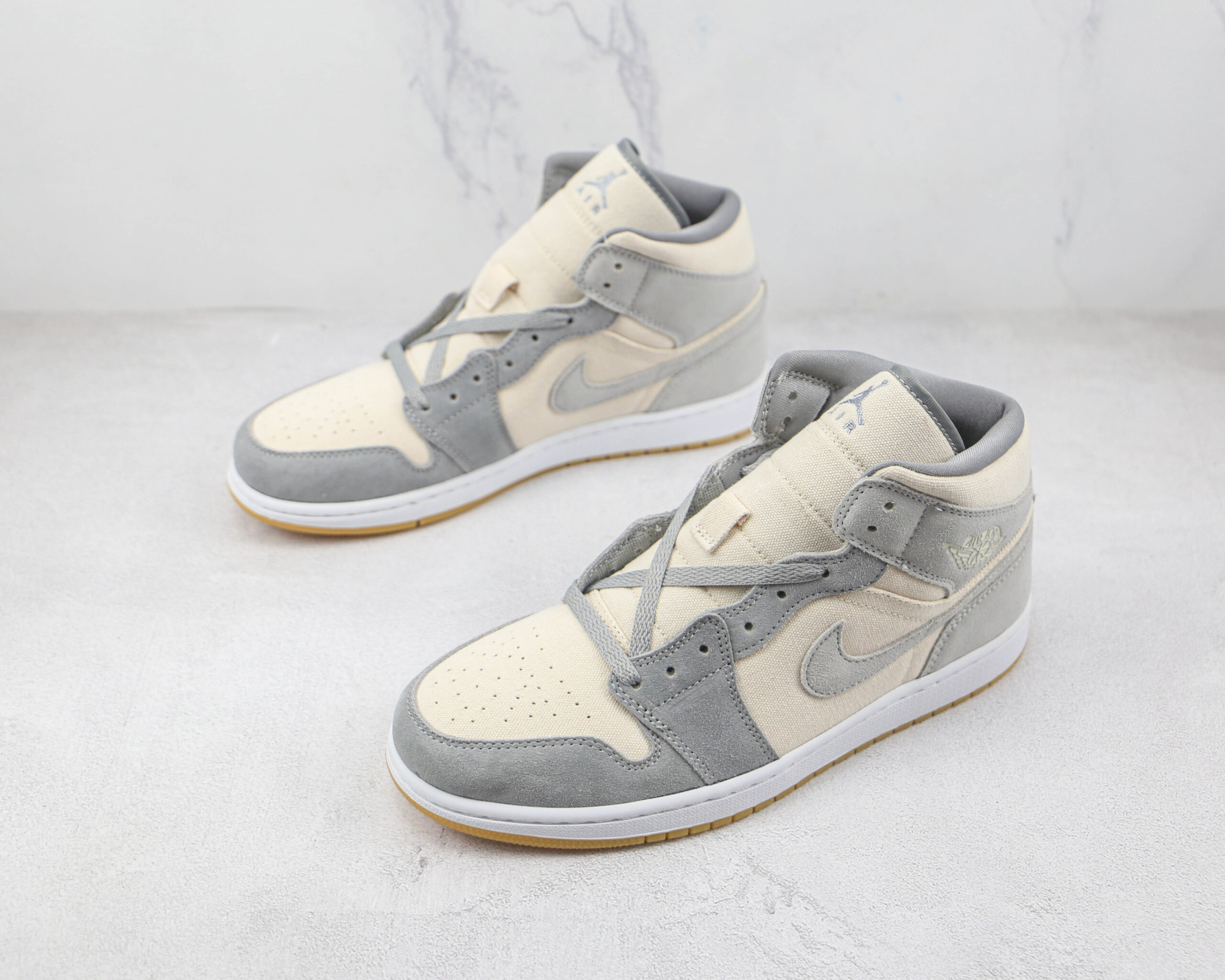 Jordan 1 Mid SE Coconut Milk Particle Grey - Imagem 6